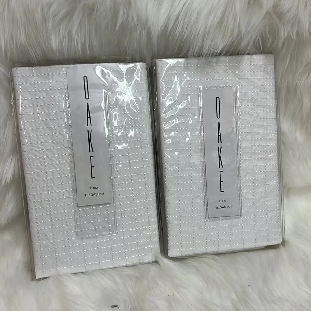 OAKE Leicester White‎ Euro Sham 26 x 26 set of 2